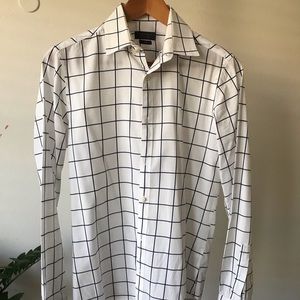 Zara blue white window pane to your soul shirt